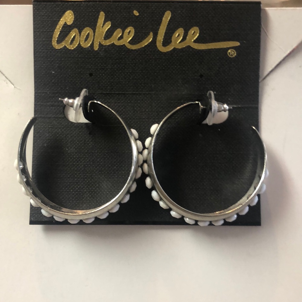 Silver and white hoops